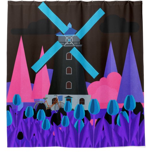 Windmolen Douchegordijn (Voorkant)