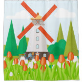 Windmolen Douchegordijn (Voorkant)