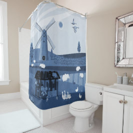 Windmolen Douchegordijn