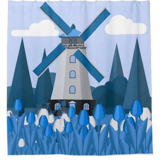Windmolen Douchegordijn (Voorkant)
