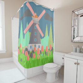 Windmolen Douchegordijn