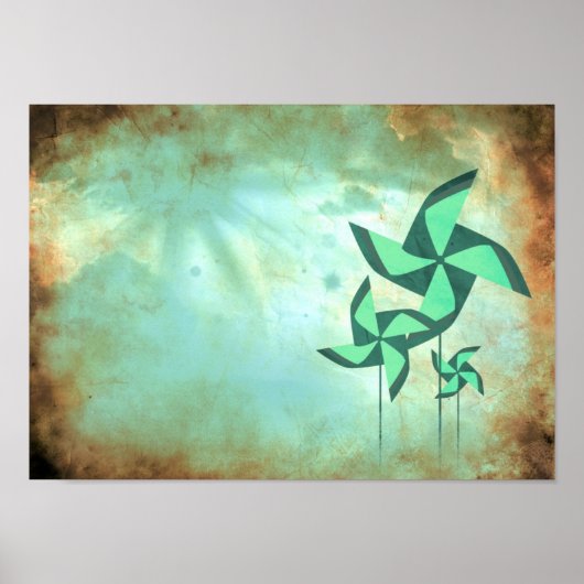 windmolen dromen poster (Voorkant)