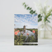 Windmolen en bloemen in Leidschendam Briefkaart (Staand voorkant)