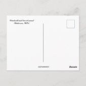 Windmolen en boom bij zonsondergang in Oklahoma US Briefkaart (Achterkant)