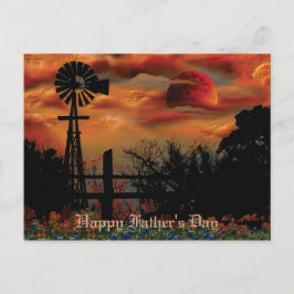 Windmolen en Oranje moon Briefkaart