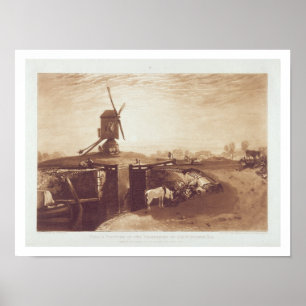 Windmolen en Slot, gegraveerd door William Say (17 Poster