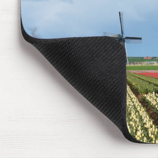 Windmolen en tulips landschapsmousepad muismat (Hoek)