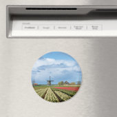 Windmolen en tulpen landschap rond magneet (Insitu (Vaatwasser))