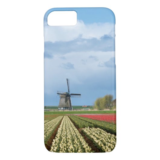 Windmolen en tulpenlandschap iPhone 7 hoesje (Achterkant)