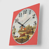 Windmolen en water vierkante klok (Hoek)