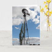 Windmolen en wolken kaart (Gele Bloem)