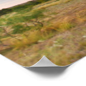 Windmolen en wolken op zonsondergang poster (Hoek)