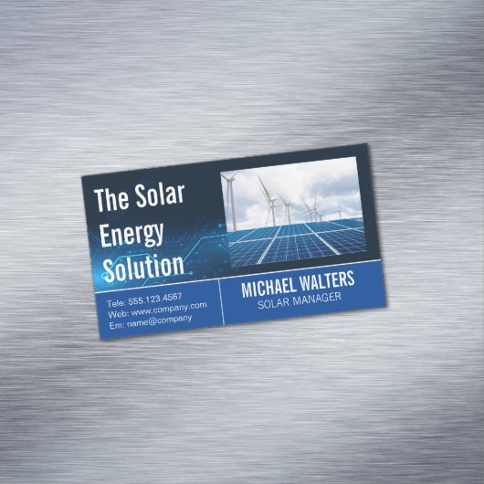 Windmolen en zonnepanelen | Energie Magnetisch Visitekaartje (Voorbeeld)