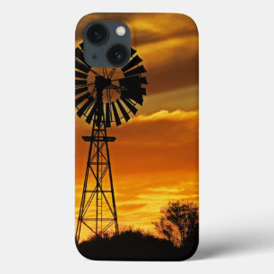 Windmolen en zonsondergang, William Creek, Oodnada Case-Mate iPhone Case