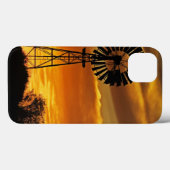 Windmolen en zonsondergang, William Creek, Oodnada Case-Mate iPhone Case (Achterkant (horizontaal))
