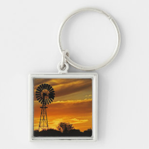 Windmolen en zonsondergang, William Creek, Oodnada Sleutelhanger