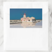 Windmolen en zoutpannen in de salina van Trapani Rechthoekige Sticker (Tas)