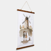 Windmolen Hangend Wandkleed (Gebogen)