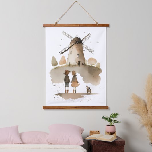 Windmolen Hangend Wandkleed (Slaapkamer)