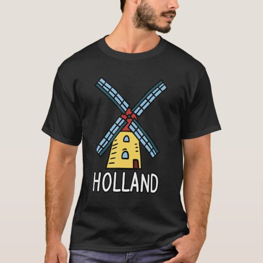 Windmolen Holland Nederland 3 T-shirt (Voorkant)
