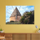 Windmolen in Cabo de Gata Canvas Afdruk (Insitu (Woonkamer))