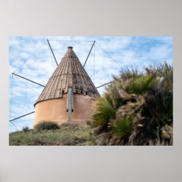 Windmolen in Cabo de Gata Canvas Poster