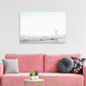 Windmolen in de sneeuw in de winter canvas afdruk (Insitu (Woonkamer))