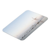 Windmolen in de sneeuw in de winter rechthoekige m magneet (Linkerzijde)