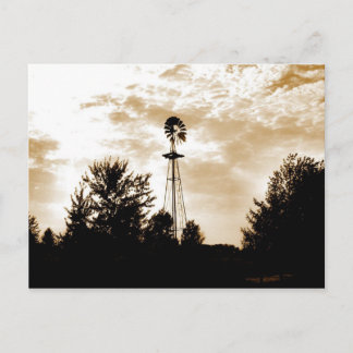 Windmolen in Dusk Briefkaart