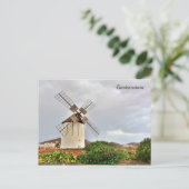 Windmolen in Fuerteventura. Briefkaart (Staand voorkant)