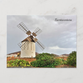 Windmolen in Fuerteventura. Briefkaart