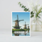 Windmolen in Kinderdijk Nederland Briefkaart (Staand voorkant)