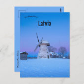 Windmolen in Letland Briefkaart (Voorkant / Achterkant)