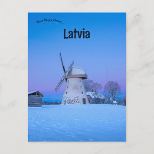 Windmolen in Letland Briefkaart