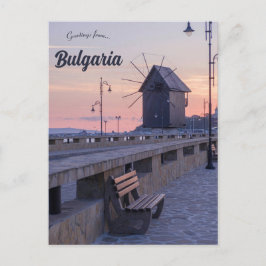 Windmolen in Nessebar Bulgarije Briefkaart