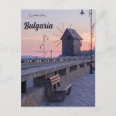 Windmolen in Nessebar Bulgarije Briefkaart (Voorkant)