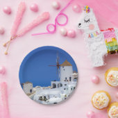 Windmolen in Oia, Santorini, Griekenland Papieren Bordje (Feest)