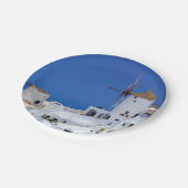 Windmolen in Oia, Santorini, Griekenland Papieren Bordje (Gekanteld)