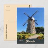 Windmolen in Pakruojis Litouwen Briefkaart (Voorkant / Achterkant)