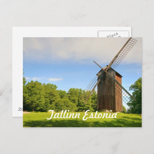 Windmolen in Tallinn Estland Briefkaart (Voorkant / Achterkant)