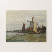Windmolen in Zaandam door Claude Monet Puzzle Legpuzzel (Horizontaal)