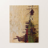 Windmolen in Zaandam Monet Fine Art Legpuzzel (Verticaal)
