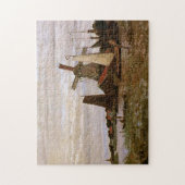 Windmolen in Zaandam Monet Fine Art Legpuzzel (Verticaal)