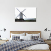 Windmolen: Jack & Jill Sussex UK Fotografie Canvas Afdruk (Insitu (Slaapkamer))