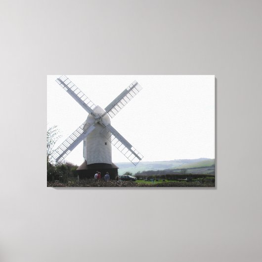 Windmolen: Jack & Jill Sussex UK Fotografie Canvas Afdruk (Voorkant)
