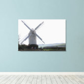 Windmolen: Jack & Jill Sussex UK Fotografie Canvas Afdruk (Insitu (Houten vloer))