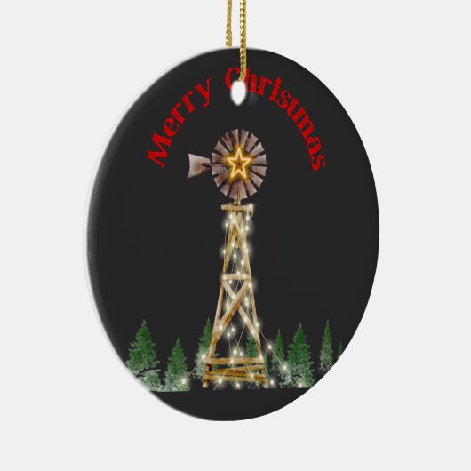 Windmolen Kerstverlichting Ornament (Rechts)