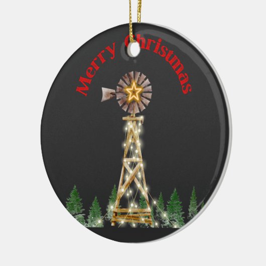 Windmolen Kerstverlichting Ornament (Links)