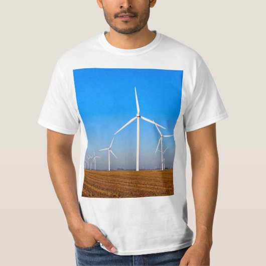 Windmolen Landschap T-shirt (Voorkant)