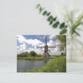 Windmolen langs een kanaal ten oosten van Leiden i Briefkaart (Staand voorkant)